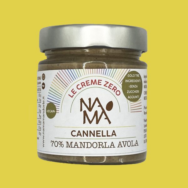 Crema spalmabile alla Cannella e Mandorle, senza zuccheri aggiunti